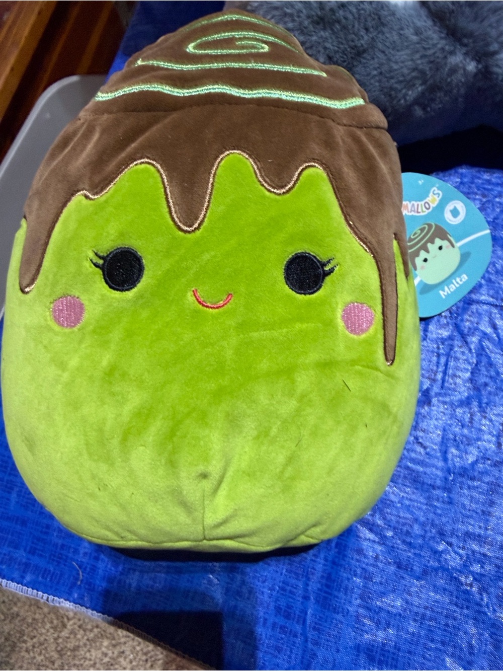 Squishmallows Lime Green & Brown Dessert Plush